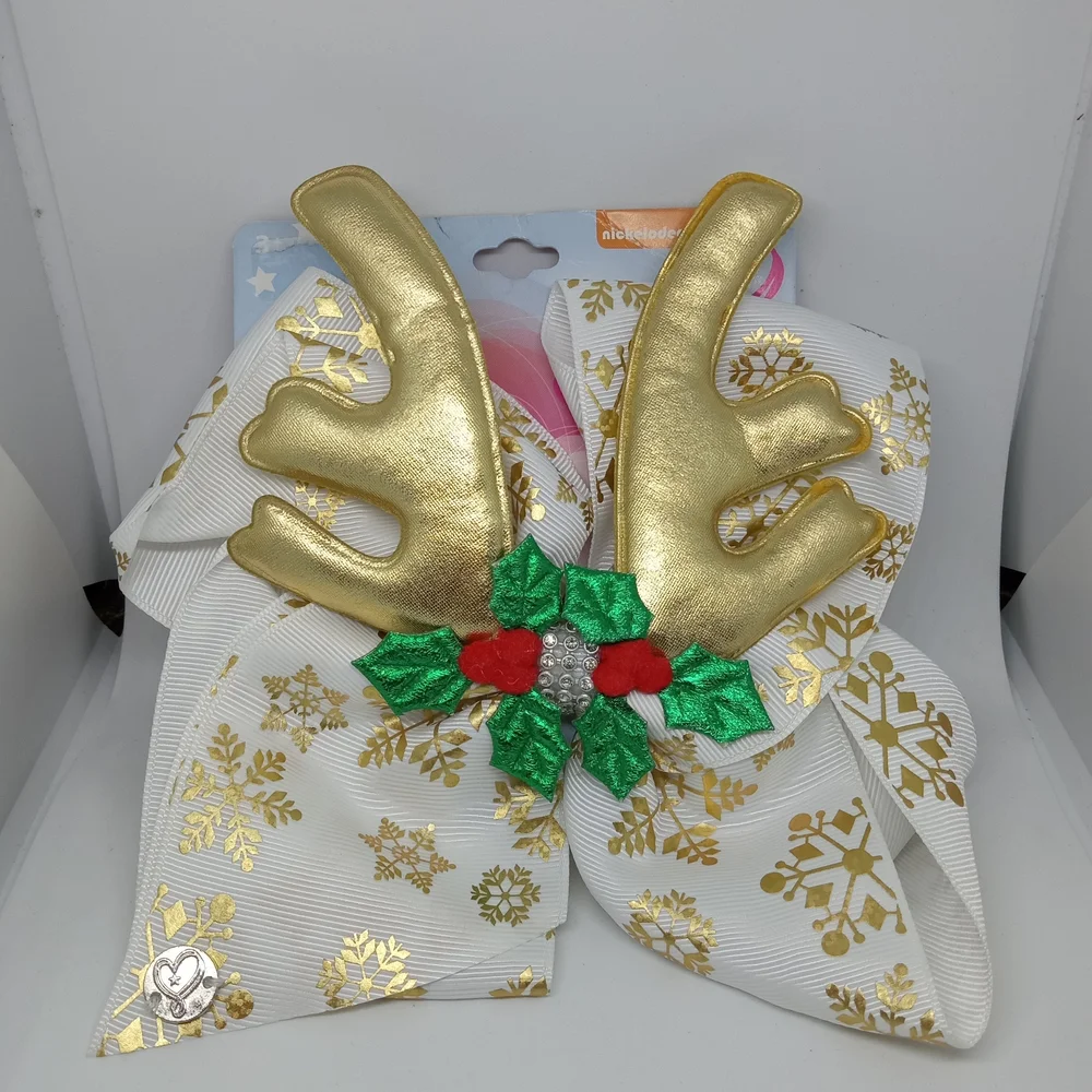 JoJo Siwa Gold Reindeer Antler Hair Bow